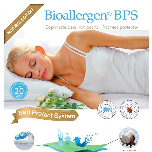 Coprimaterasso Antiacaro Letto Singolo Bioallergen BPS - Ortopedia