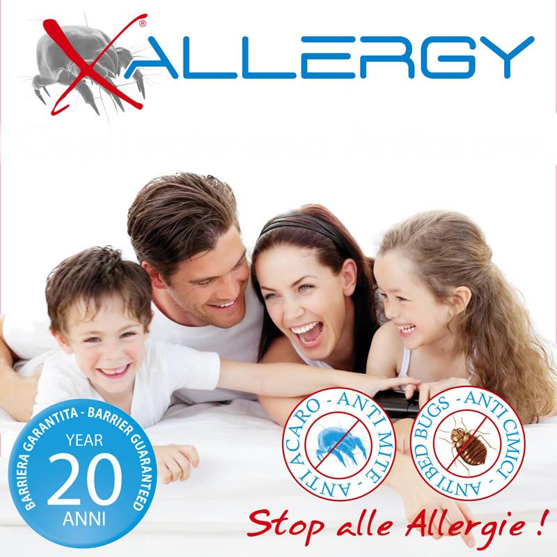 Allsana Coprimaterasso con allergie, per topper, 180 x 200 x 8 cm,  antiacari, antiacari per persone allergiche alla polvere, fodera  anallergica per il